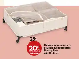 Maxi Bazar Housse de rangement sous lit avec roulettes dressy plus offre