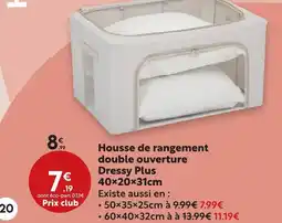 Maxi Bazar Housse de rangement double ouverture dressy plus offre