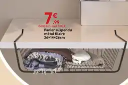 Maxi Bazar Panier suspendu métal filaire 26×14×26cm offre