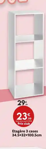 Maxi Bazar Étagère 3 cases 34.5×32×100.5cm offre