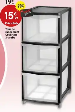 Maxi Bazar Tour de rangement coverline 3 tiroirs offre