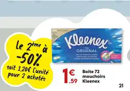 Maxi Bazar Kleenex boite 72 mouchoirs offre