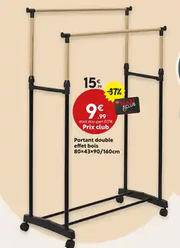 Maxi Bazar Portant double effet bois offre