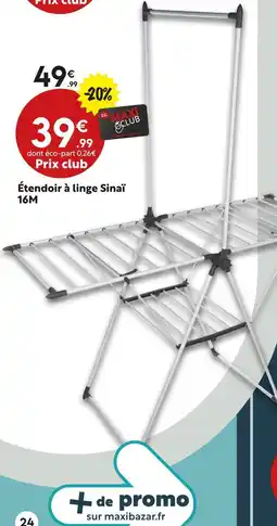 Maxi Bazar Étendoir à linge sinai 16m offre