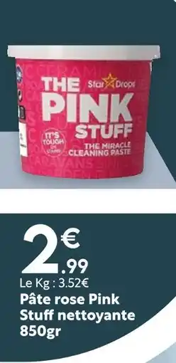 Maxi Bazar Pâte rose pink stuffnettoyante 850gr offre