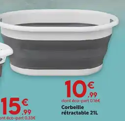 Maxi Bazar Corbeille rétractable 21l offre