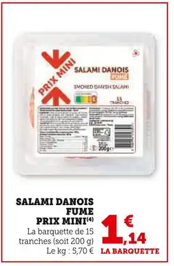 U Express Salami danois fumé offre