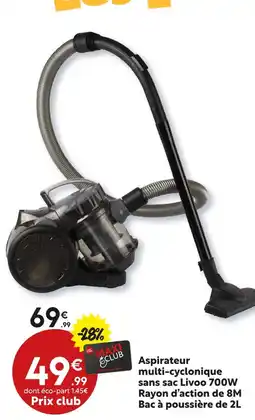 Maxi Bazar Livoo aspirateur multi-cyclonique sans sac 700w offre