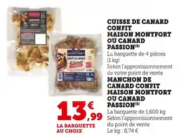 U Express Maison montfort/ canard passion cuisse de canard confit offre