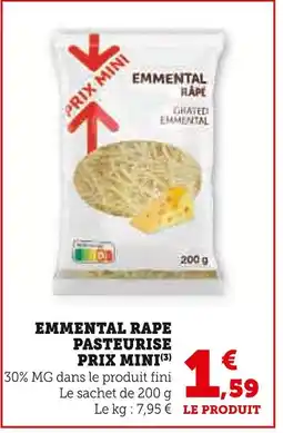 U Express Emmental râpé pasteurisé offre