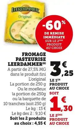 U Express Leerdammer fromage pasteurisé offre
