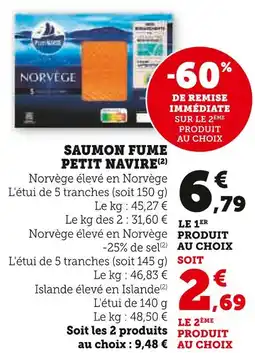 U Express Petit navire saumon fumé offre