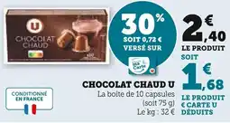 U Express U chocolat chaud offre