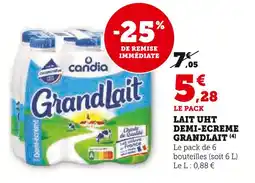 U Express Grandlait lait uht demi-écrémé offre