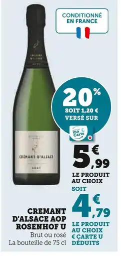 U Express Rosenhof u crémant d'alsace aop offre