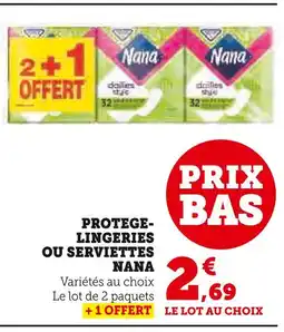 U Express Nana protège-lingeries ou serviettes offre