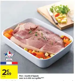 Carrefour Market Porc : rouelle d'épaule avec os à rôtir ou à griller offre