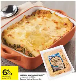 Carrefour Market Lasagne saumon épinards offre