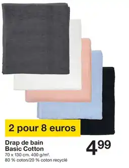Zeeman Drap de bain Basic Cotton offre