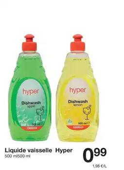 Zeeman HYPER Liquide vaisselle offre