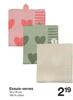 Zeeman Essuie-verres 50 x 70 cm offre