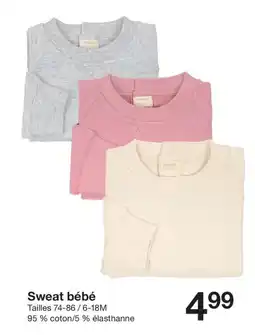 Zeeman Sweat bébé offre