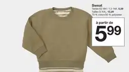 Zeeman Sweat offre