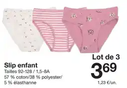 Zeeman Slip enfant offre