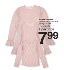 Zeeman Haut en dentelle offre