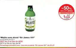 Monoprix SIR JAMES 101 Mojitos sans alcool offre