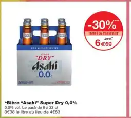 Monoprix ASAHI Bière Super Dry 0,0% offre