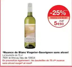 Monoprix Nuance de Blanc Viognier-Sauvignon sans alcool offre