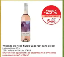 Monoprix Nuance de Rosé Syrah Cabernet sans alcool offre