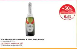 Monoprix Vin mousseux Ackerman X Zéro Sans Alcool offre