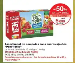 Monoprix POM'POTES Assortiment de compotes sans sucres ajoutés offre