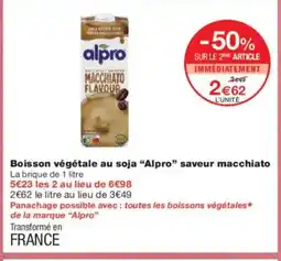 Monoprix ALPRO Boisson végétale au soja saveur macchiato offre