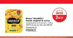 Monoprix HARI&CO Nems haché végétal & curry offre