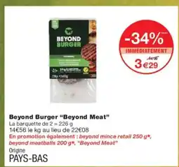 Monoprix BEYOND MEAT Beyond Burger offre