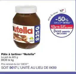 Monoprix NUTELLA Pâte à tartiner offre