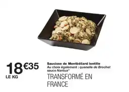 Monoprix Saucisse de Montbéliard lentille offre