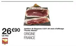 Monoprix FERME ABOTIA Jambon de Bayonne I.G.P. 24 mois d'affinage offre