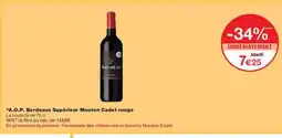 Monoprix A.O.P. Bordeaux Supérieur Mouton Cadet rouge offre