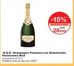 Monoprix A.O.P. Champagne Pommery Les Demoiselles Parisiennes Brut offre