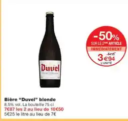 Monoprix DUVEL Bière blonde offre