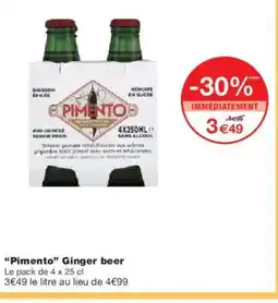 Monoprix PIMENTO Ginger beer offre