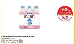 Monoprix EVIAN Eau minérale naturelle plate offre