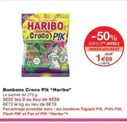 Monoprix HARIBO Bonbons Croco P!k offre