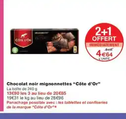 Monoprix CÔTE D'OR Chocolat noir mignonnettes offre
