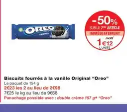 Monoprix OREO Biscuits fourrés à la vanille Original offre