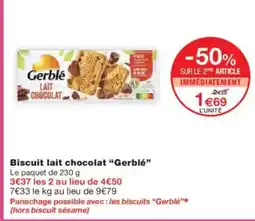 Monoprix GERBLÉ Biscuit lait chocolat offre
